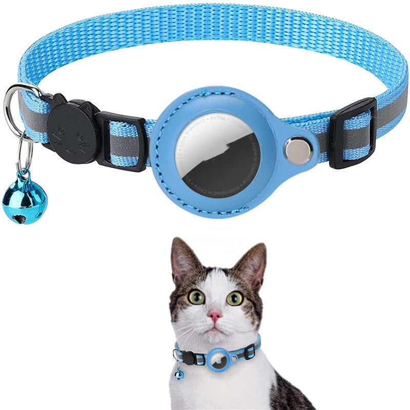 Reflective Cat Collar With Air Tag Holder