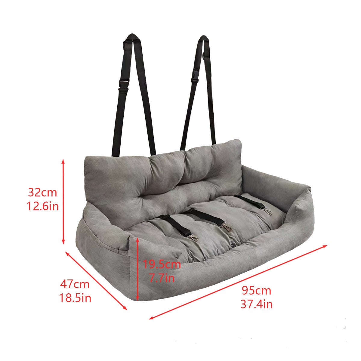 Soft 3 Seater Pet Car Bed