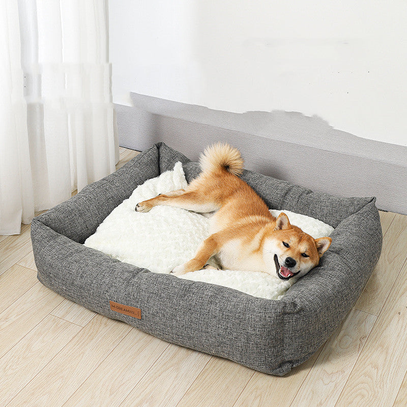 Plush Double-Sided Pet Bed