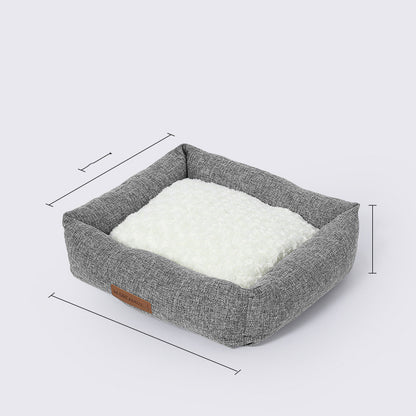 Plush Double-Sided Pet Bed