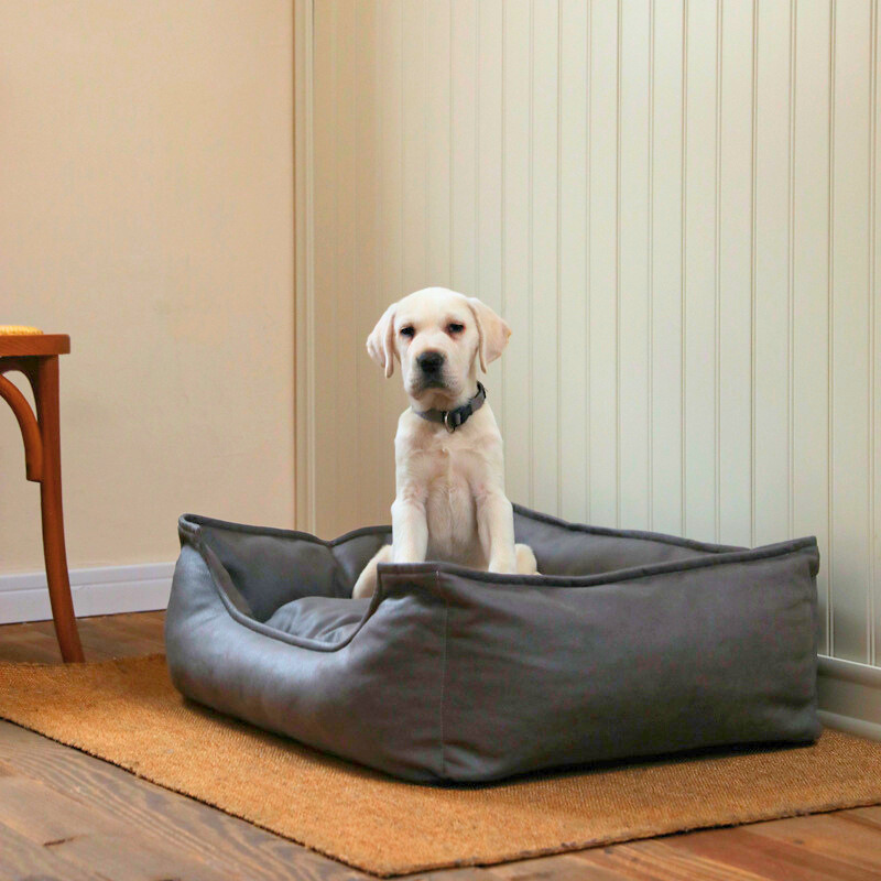 Faux Leather Waterproof Pet Bed