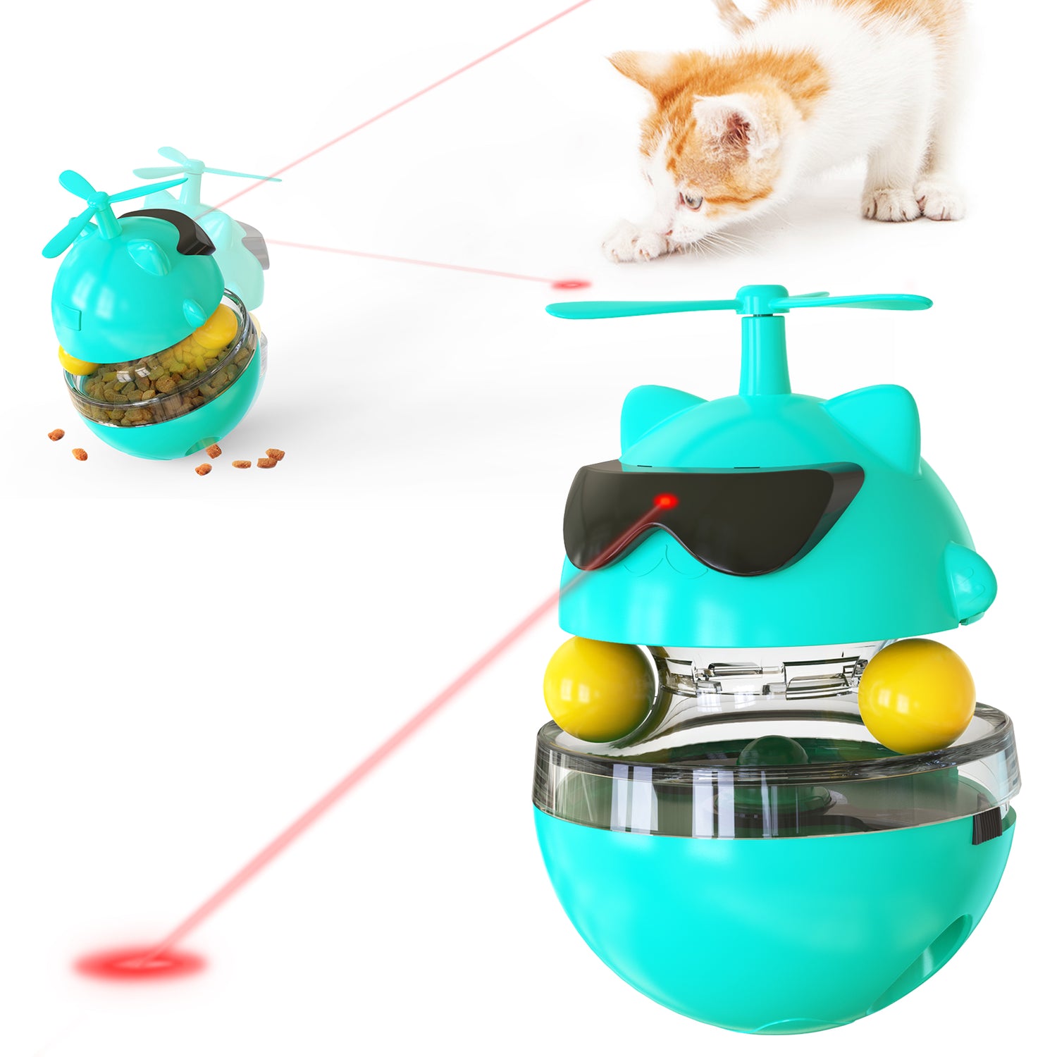 Self-Tumbler with Laser Cat Toy