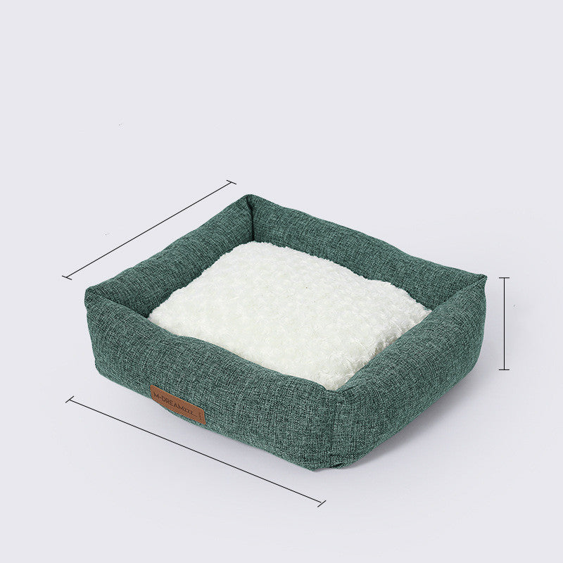 Plush Double-Sided Pet Bed